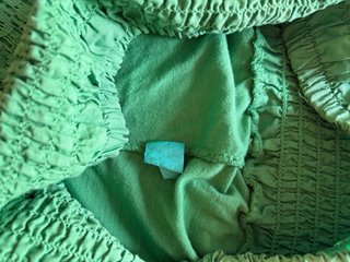 Pantalón ancho encaje verde talla única forrado