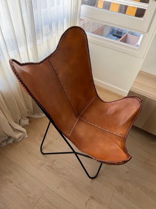 Silla Butterfly Cuero Marrón