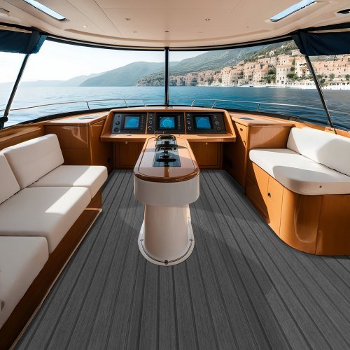 Suelo para Barcos, Cubierta de Espuma EVA 94.5" x 23.6", Suelo Autoadhesivo Antideslizante, Alfombra Marina de 15.5 pies cuadrados para Barcos, Yates, Pontones, Cubierta de Kayak