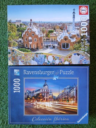 2 Puzzles 1000 Piezas Ravensburger y Educa