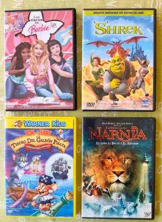 Lote 4 Películas DVD Infantiles Originales