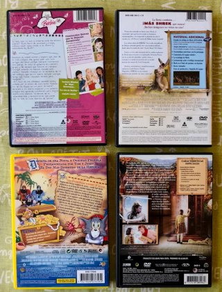 Lote 4 Películas DVD Infantiles Originales