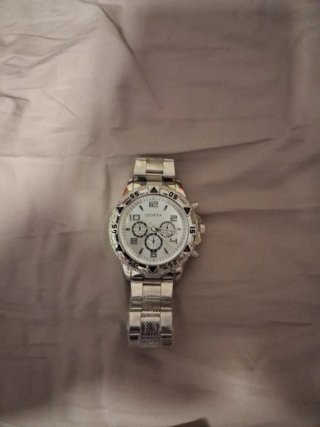 Reloj Geneva Plata y Blanco