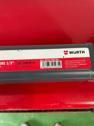 Llave dinamométrica Würth 1/2 De 40a 200 Nm