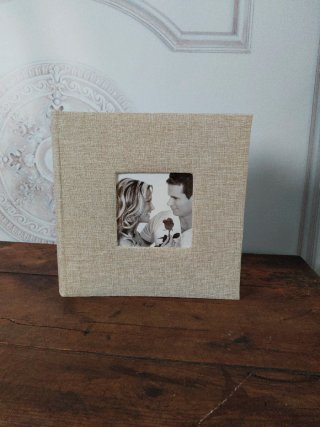 Álbum de fotos con hueco para foto en la tapa
