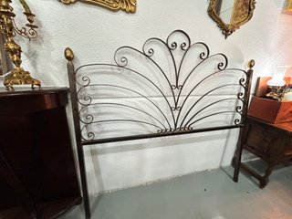 Cabecero Forja Vintage Abanico Negro-Dorado