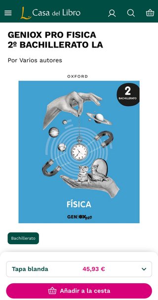 LIBRO NUEVO FÍSICA 2°BACH GENiOX PRO OXFORD