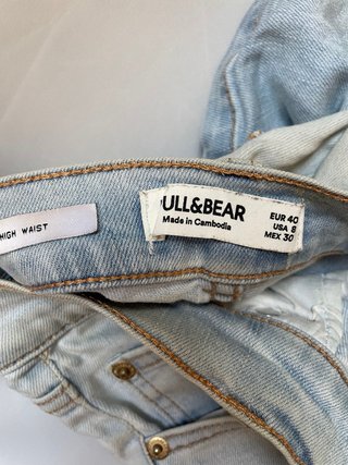 Pull&Bear Pantalón Corto Vaquero Azul