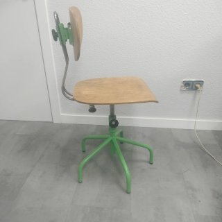 Silla de relojero restaurada madera y metal