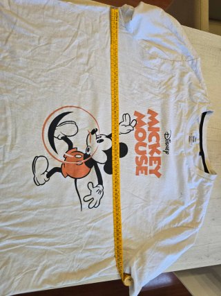 T-shirt Uomo Disney Mickey Mouse Arancione Bianco