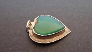 Colgante corazon plata