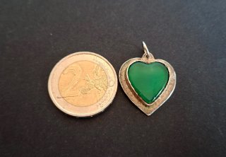 Colgante corazon plata