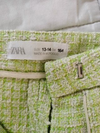 Pantalón corto tweed verde