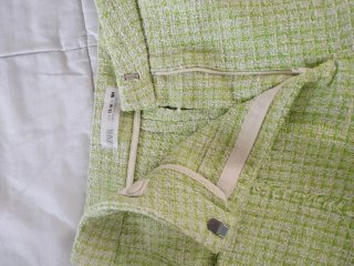 Pantalón corto tweed verde