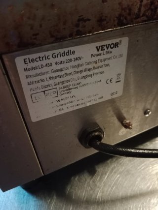 Plancha Eléctrica VEVOR Cocina (No Funciona)