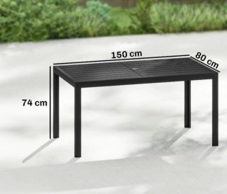 Mesa de jardín metálica
