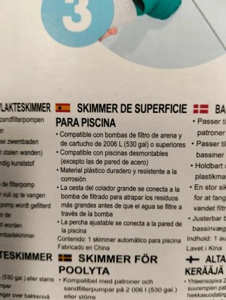 Skimmer Piscina Bestway 58233 2 en 1