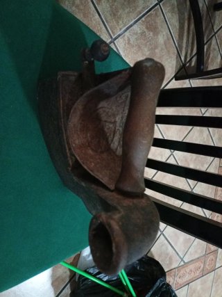 Plancha de carbón antigua autentica
