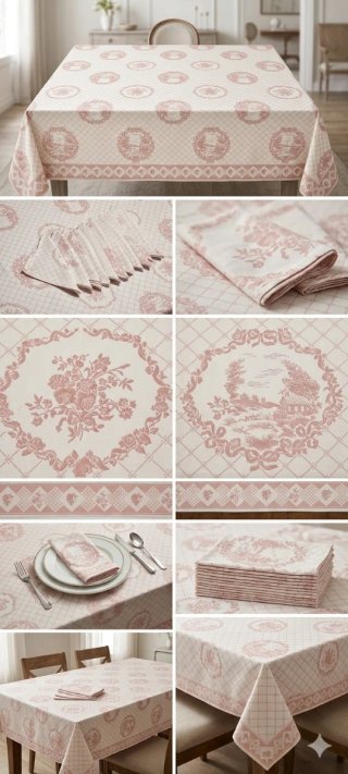 Tovaglia grande con disegno floreale