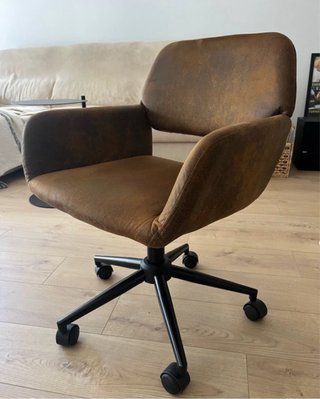 Silla de oficina vintage marrón