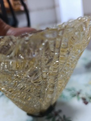 Lámpara de techo tulipán cristal metal
