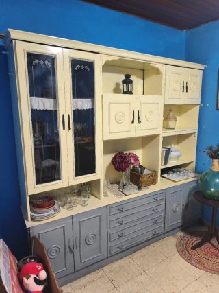 Alacena/Aparador Vintage Beige y Gris