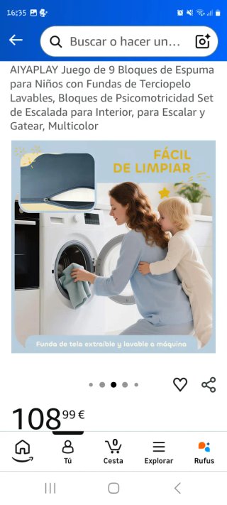 Gimnasio Infantil Bloques Espuma Terciopelo