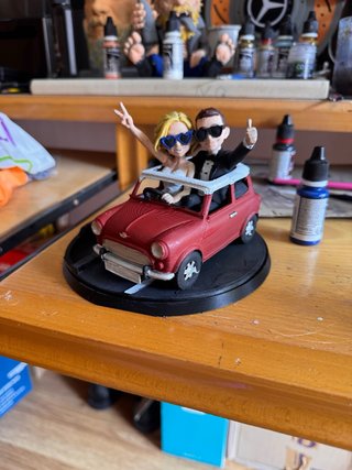 Figura 3D Personalizada Coche Mini Pareja
