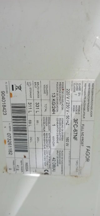 Botellero Nevera Edesa