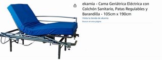 Cama Geriátrica Eléctrica con Colchón Sanitario