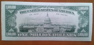 Billete 1 Millón Dólares Imitación