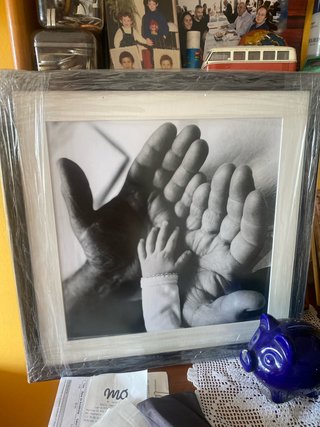Foto moldura preta e prata