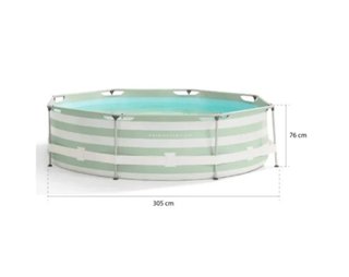 Piscina tubular Swim Essentials 305 x 76 cm verde