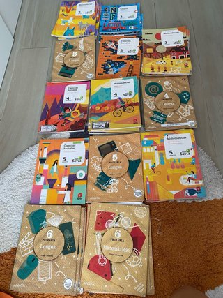 Libros de texto mas savia y Anaya 2, 3, 4, 5 y 6