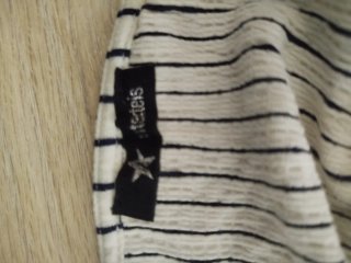 Top rayas nudo delantero talla xs síntesis