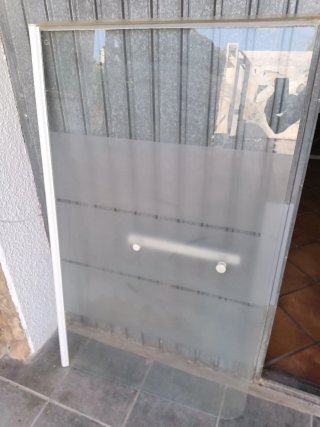 Mampara de ducha de cristal para bañera