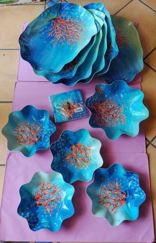 Set di 12 vassoi con un bellissimo design a tema