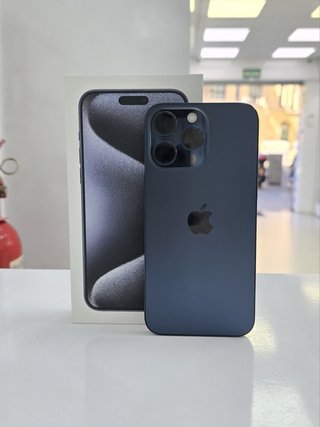 iPhone 15 Pro Max 256GB Azul Como Nuevo Con Caja.