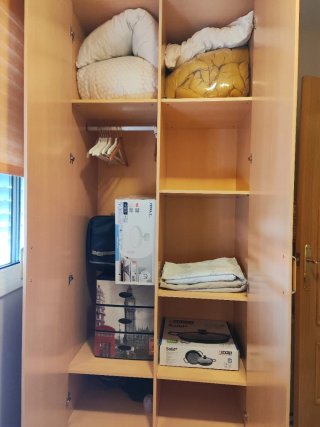Cama nido 90cm con cajones, armario y colchones