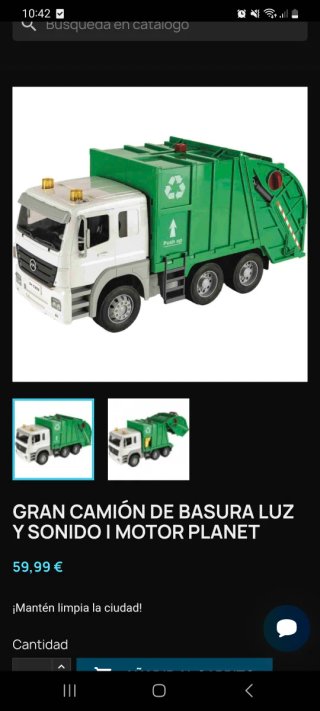 Camión basura gigante y regalo escabadora