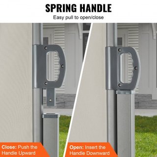 Toldo Lateral Retráctil, Pantalla de Privacidad Exterior 71''x 138'', Pantalla de Patio Retráctil Impermeable de Poliéster 180g, Pantalla Divisoria UV 30+ para Patio, Jardín, Balcón, Beige