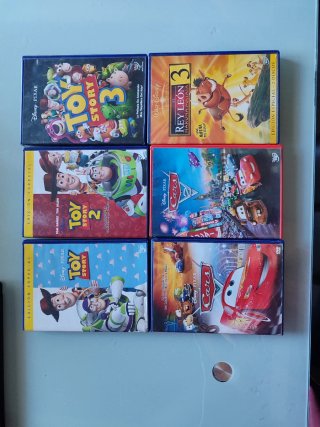 Lote 3 DVDs: Toy Story + Cars + Rey León 3