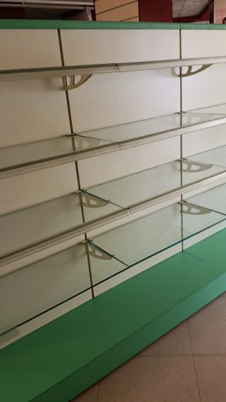Estantería góndola cristal