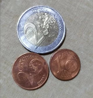 Lotto 3 monete Euro