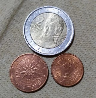 Lotto 3 monete Euro