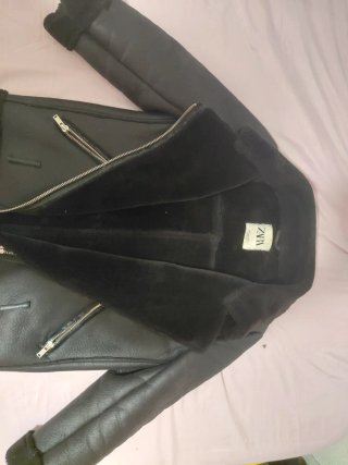 Chaqueta Zara Doble Faz Negra