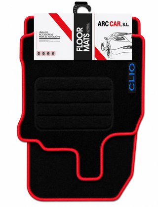 Alfombrillas Renault Clio 4 Negro/Rojo