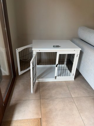 Caseta Perro Madera Blanca Interior