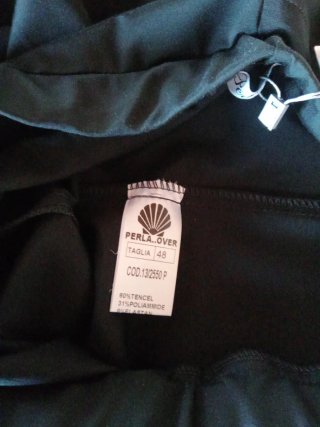 Pantaloni neri Perla Made in Italy – tg 48