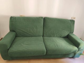 Sofá cama 3 plazas verde